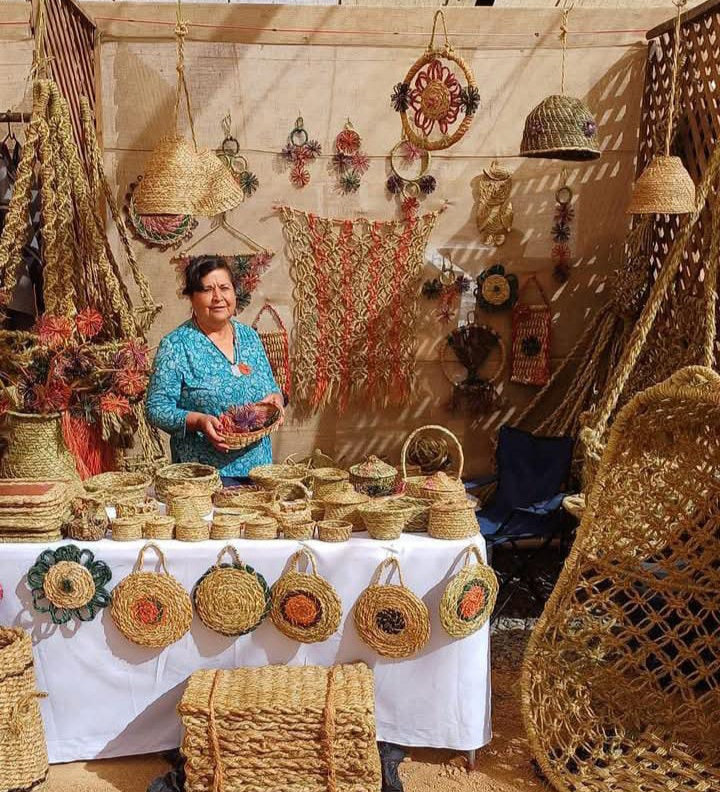 Carmen Gloria Guzmán Huerta en su taller
